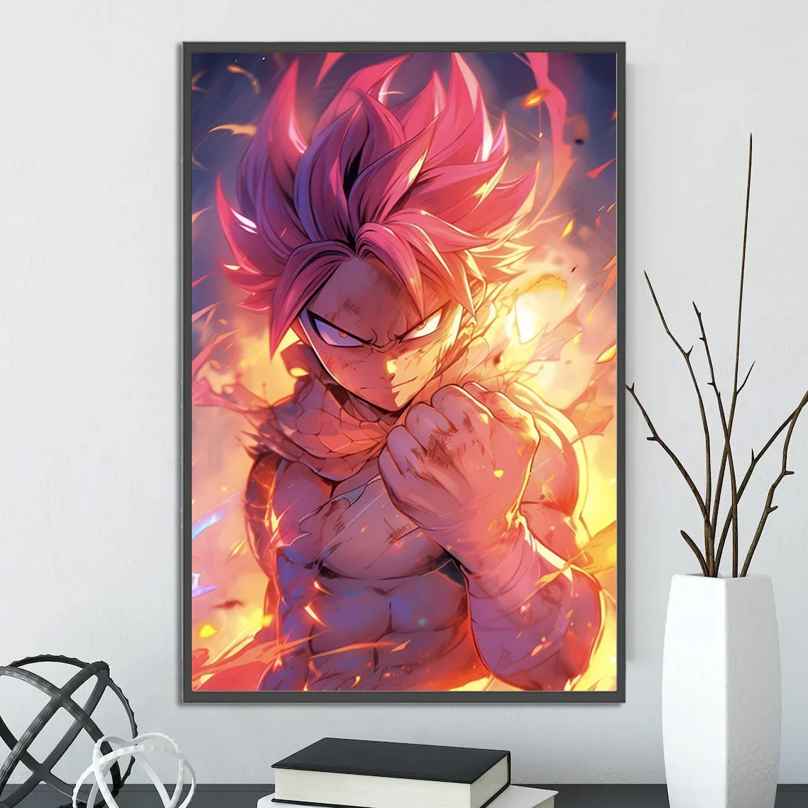 Fairy Tail Natsu At The Ready Wall Art - Fairy Tail Shop