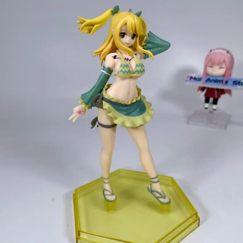 kf S14a2bf67cf5444fdafc4c62c1e5cf1b6d Anime Fairy Tail Lucy Figure Swimsuit Girl Action Figurine Lucy Heartfilia Fairy Tail Sculpture Collection PVC - Fairy Tail Shop