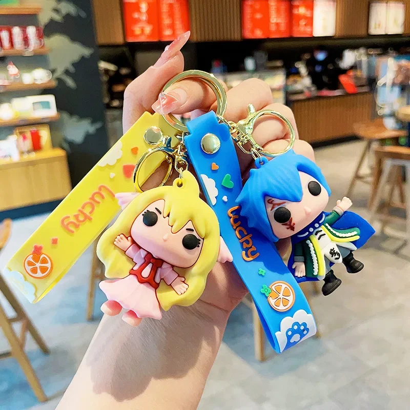 kf S42d1e7e2575945e5b0c68c05d4388d6cU Cute Car Key Chain Anime Fairy Tail Keychain Natsu Gray Lucy Erza Keychains Women Pendant Friends - Fairy Tail Shop