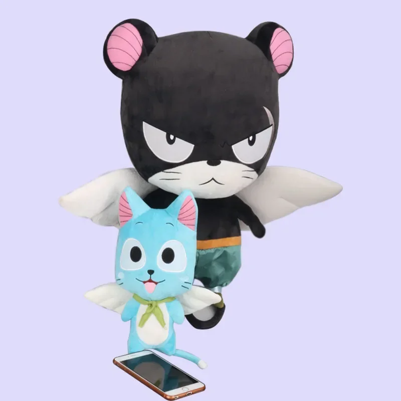kf S5b201df68ec443d08b3c536a92b2be1eO 50cm Dark Gray Lili Plush Toy Fairy Tail Cat Peripheral Animation Doll Pillow Bedroom Sofa Home - Fairy Tail Shop