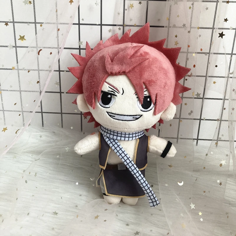 kf S81cfa7710e9a42f89ed35b6c6fb4cd6a7 20cm Anime Fairy Tail Etherious Natsu Dragneel Plush Toy Soft Stuffed Cartoon Doll Gifts For Children - Fairy Tail Shop