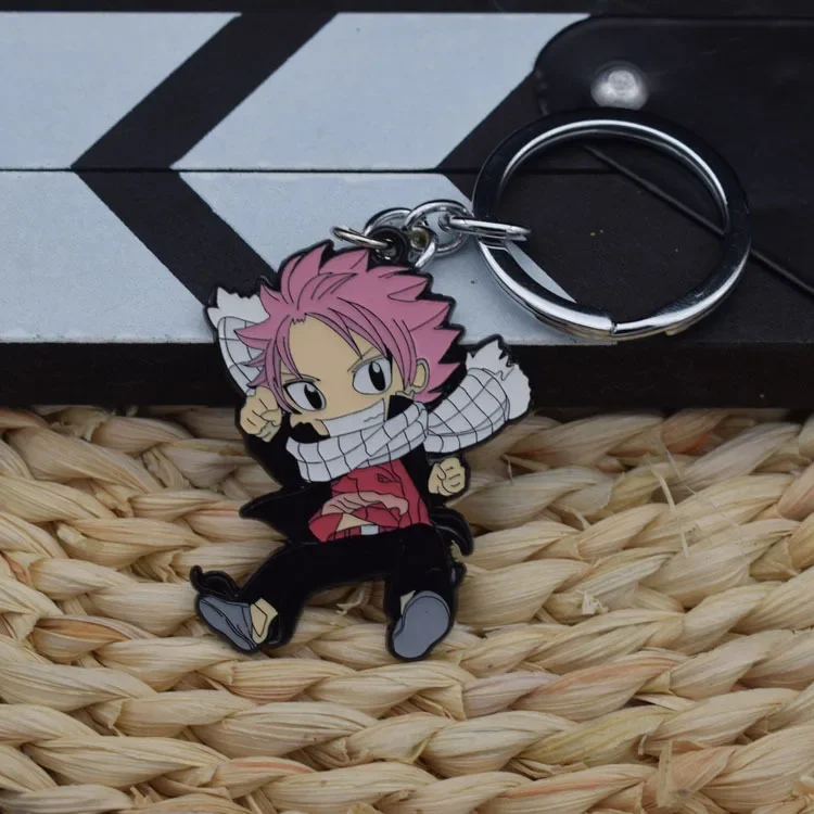 kf S97a9c91841924a278266da005024134dC FAIRY and TAIL Enamel Keychain Japanese Fantasy Magic Adventure Comics Cute Cartoon Character Key Ring Anime - Fairy Tail Shop