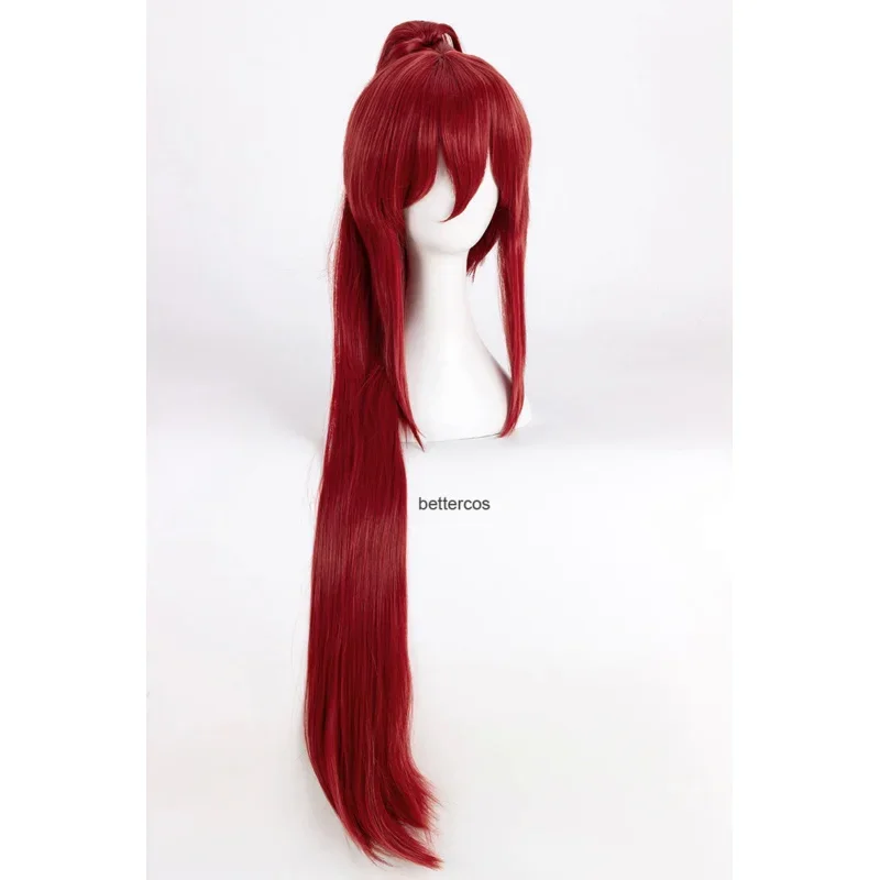 kf Sb8a1ee1d73234a1685990ac2d9a6c461A Fairy Tail Erza Scarlet Cosplay Wigs 100cm Long Wine Red Heat Resistant Synthetic Hair Wig Wig - Fairy Tail Shop
