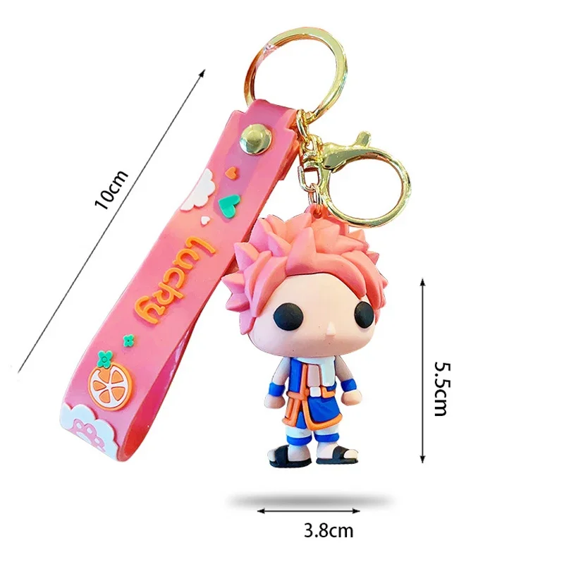 kf Sf56dbf96c34e472b8a7b12879d3fe0b69 Cute Car Key Chain Anime Fairy Tail Keychain Natsu Gray Lucy Erza Keychains Women Pendant Friends - Fairy Tail Shop