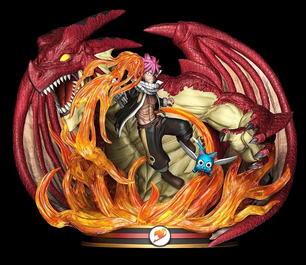 Natsu x Igneel | Fairy Tail - STL Model for Resin Printer Figure