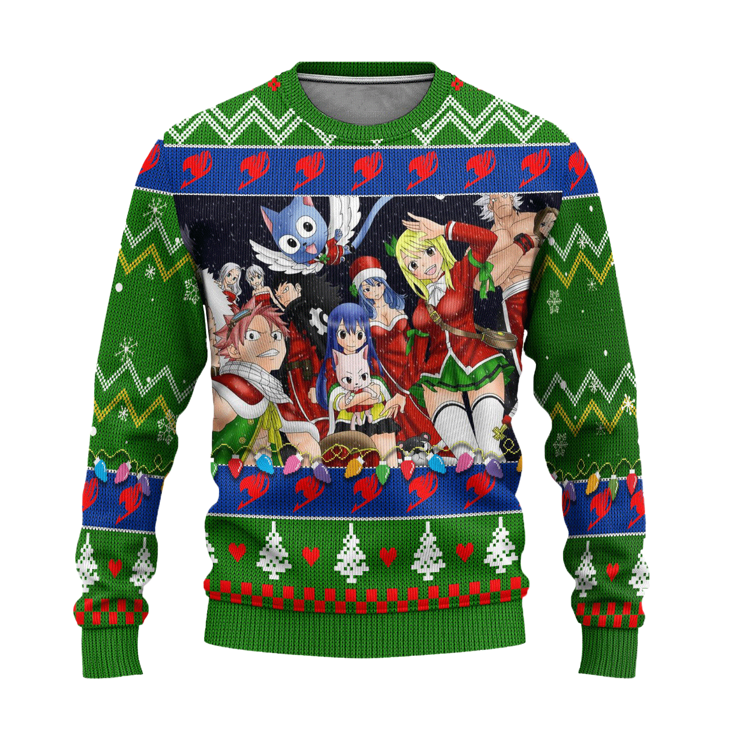 fairy tail anime ugly christmas sweater custom characters xmas gift orys1 - Fairy Tail Shop