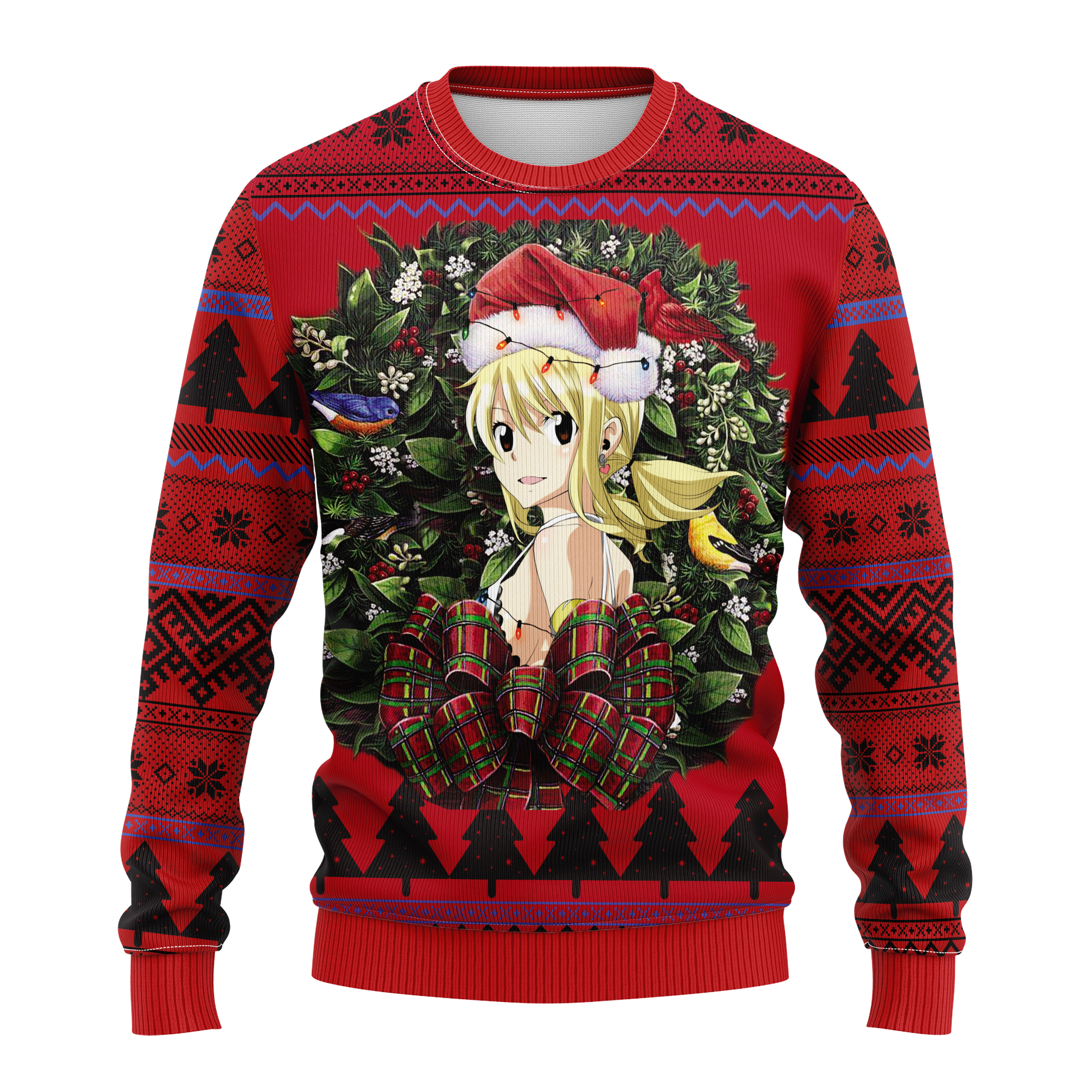 lucy heartfilia fairy tail noel mc ugly christmas sweater thanksgiving gift yw0bu - Fairy Tail Shop