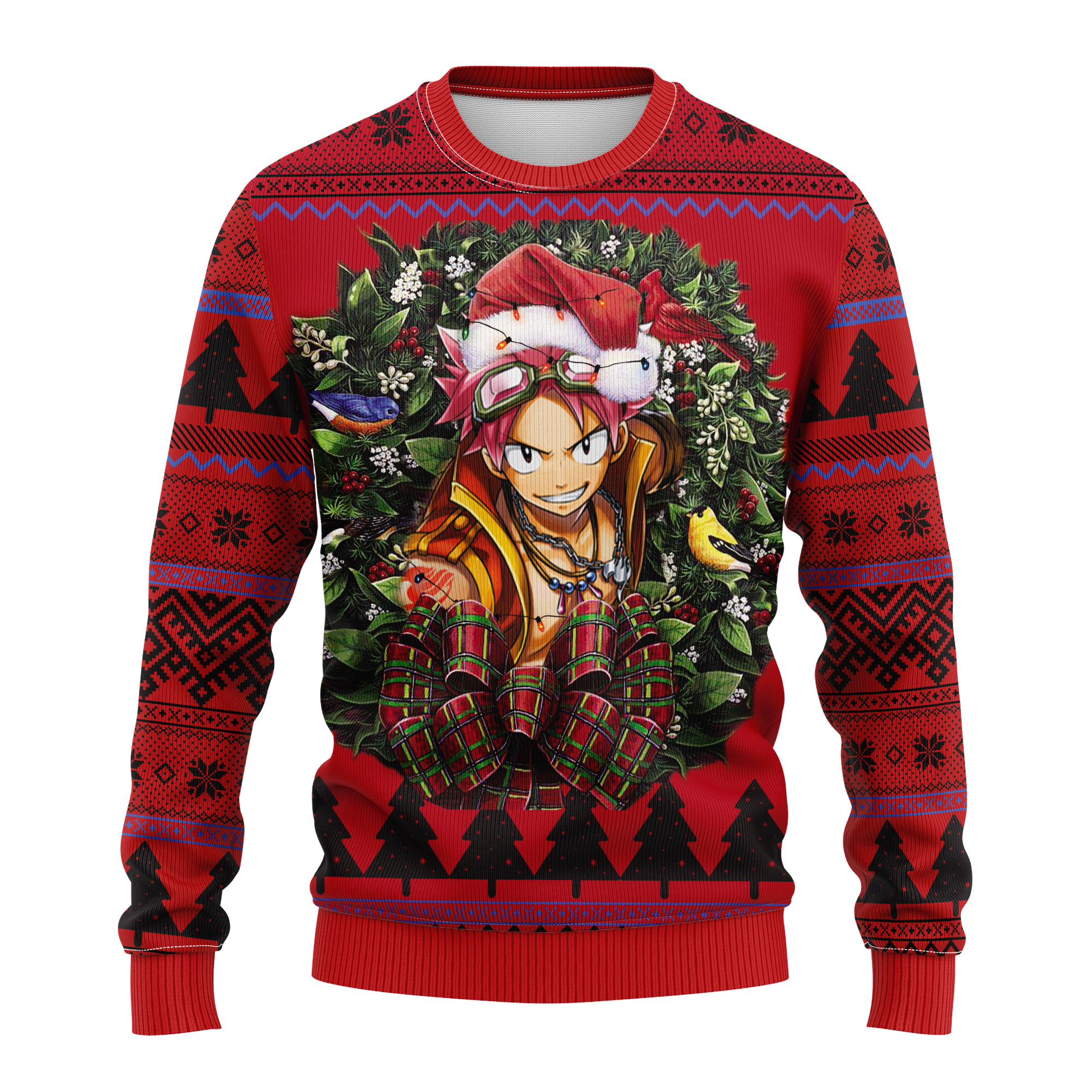 natsu drageel cool fairy tail noel mc ugly christmas sweater thanksgiving gift twfoi - Fairy Tail Shop