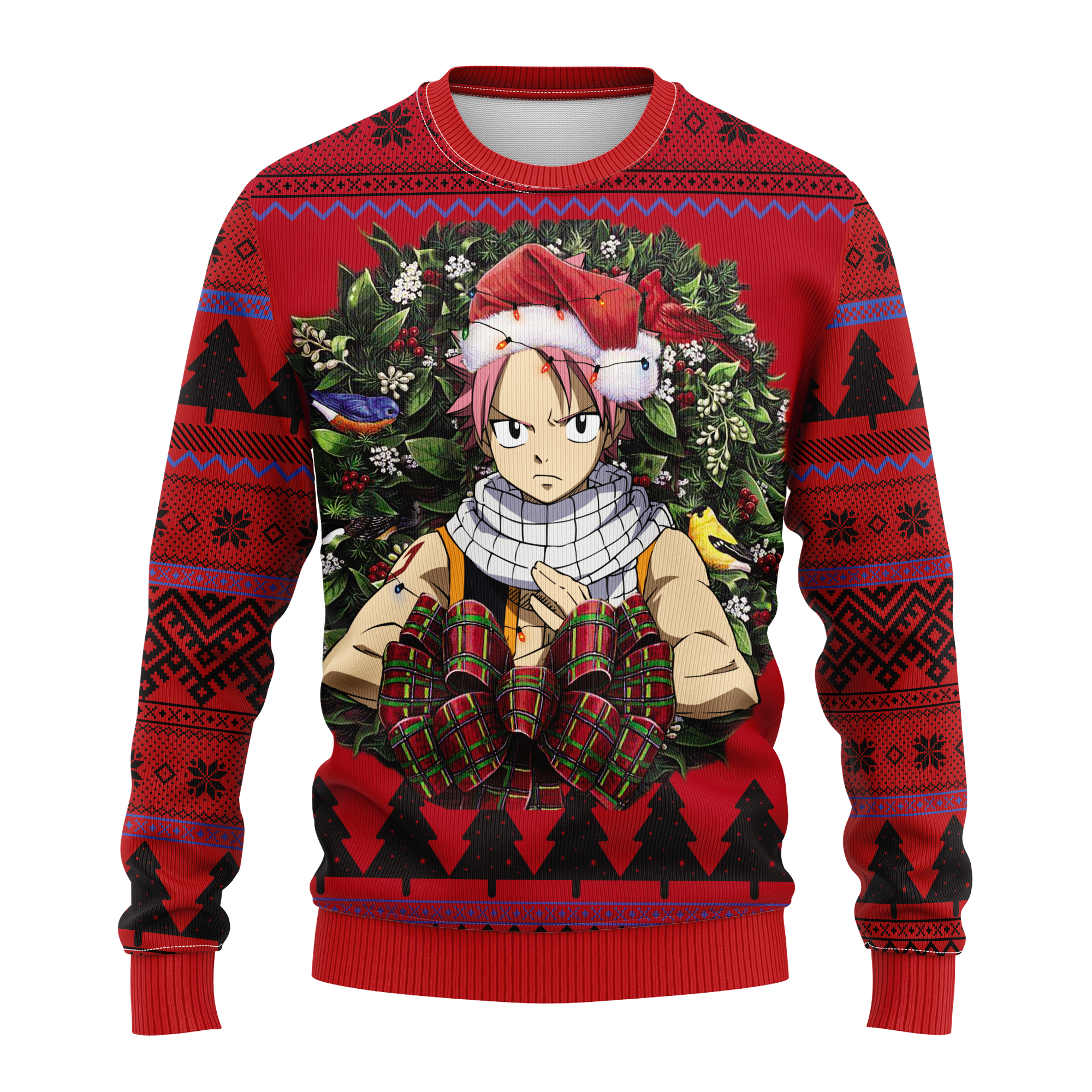 natsu dragneel fairy tail noel mc ugly christmas sweater thanksgiving gift 5ruzp - Fairy Tail Shop