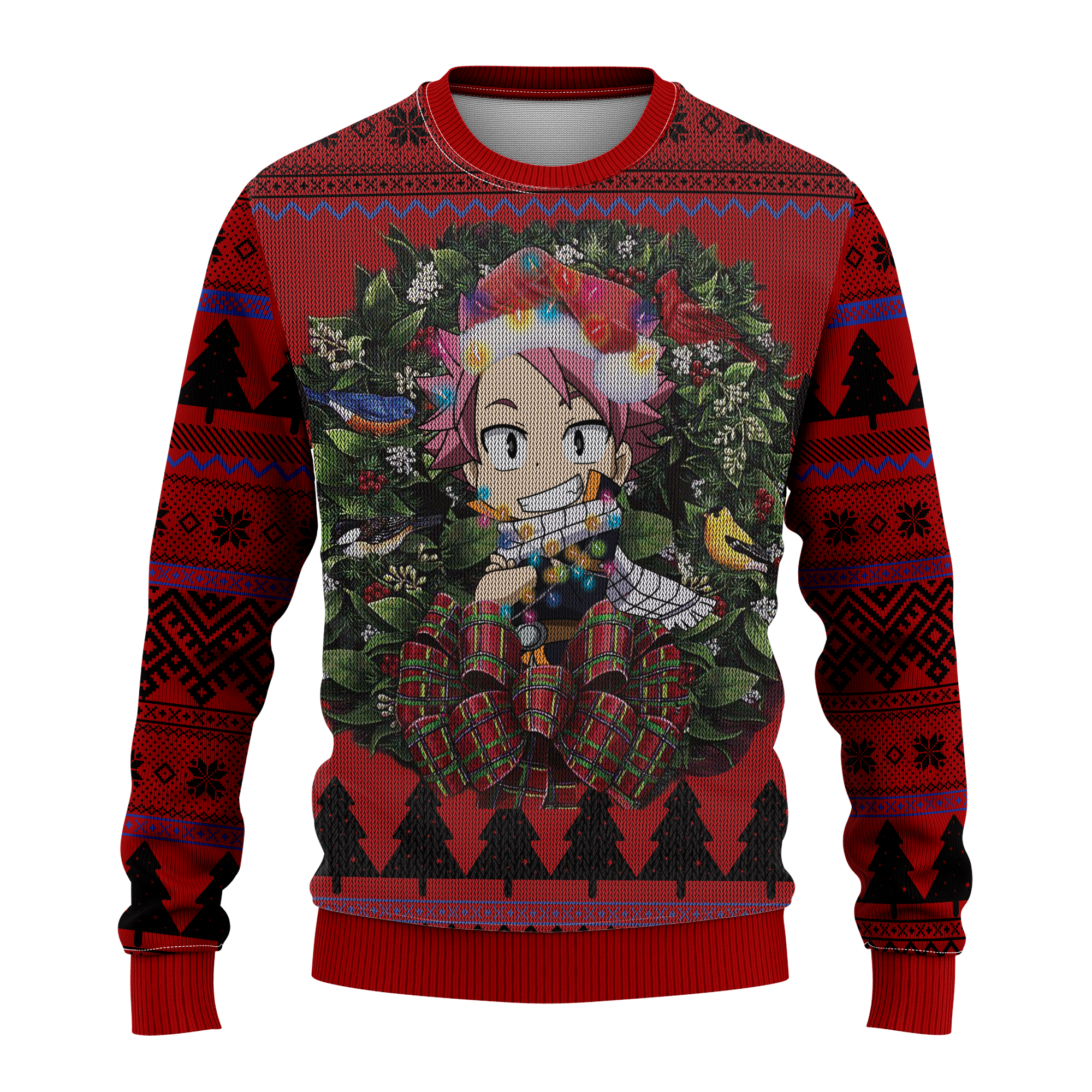 natsu fairy tail mc ugly christmas sweater thanksgiving gift - Fairy Tail Shop