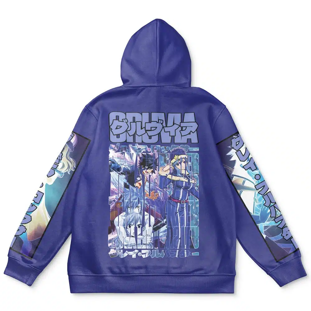 gruvia Flat Hoodie back - Fairy Tail Shop