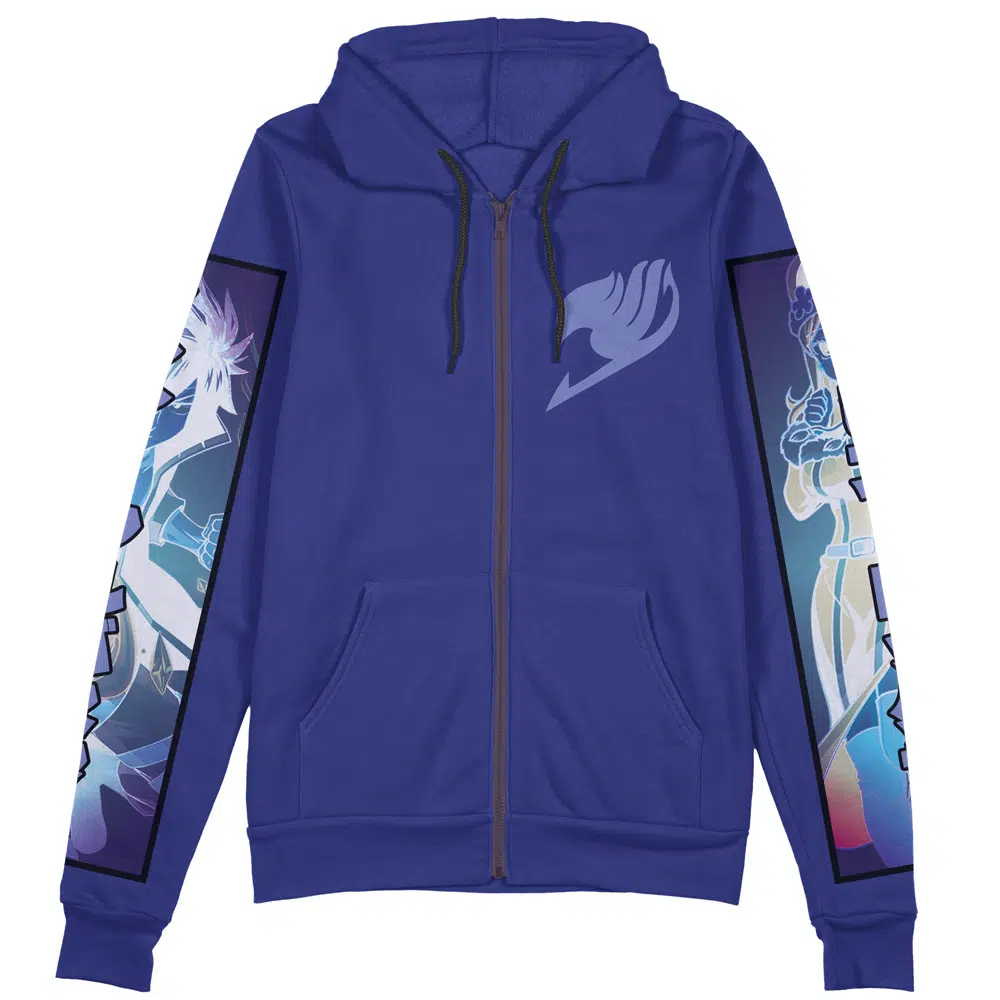 gruvia Zip Hoodie Front Mockup - Fairy Tail Shop