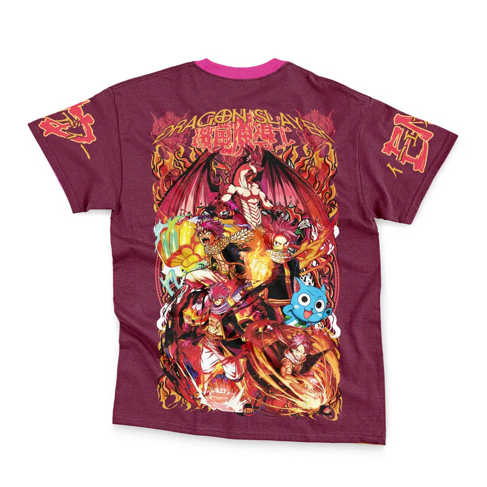 natsu Streetwear T Shirt Back wrinkly - Fairy Tail Shop