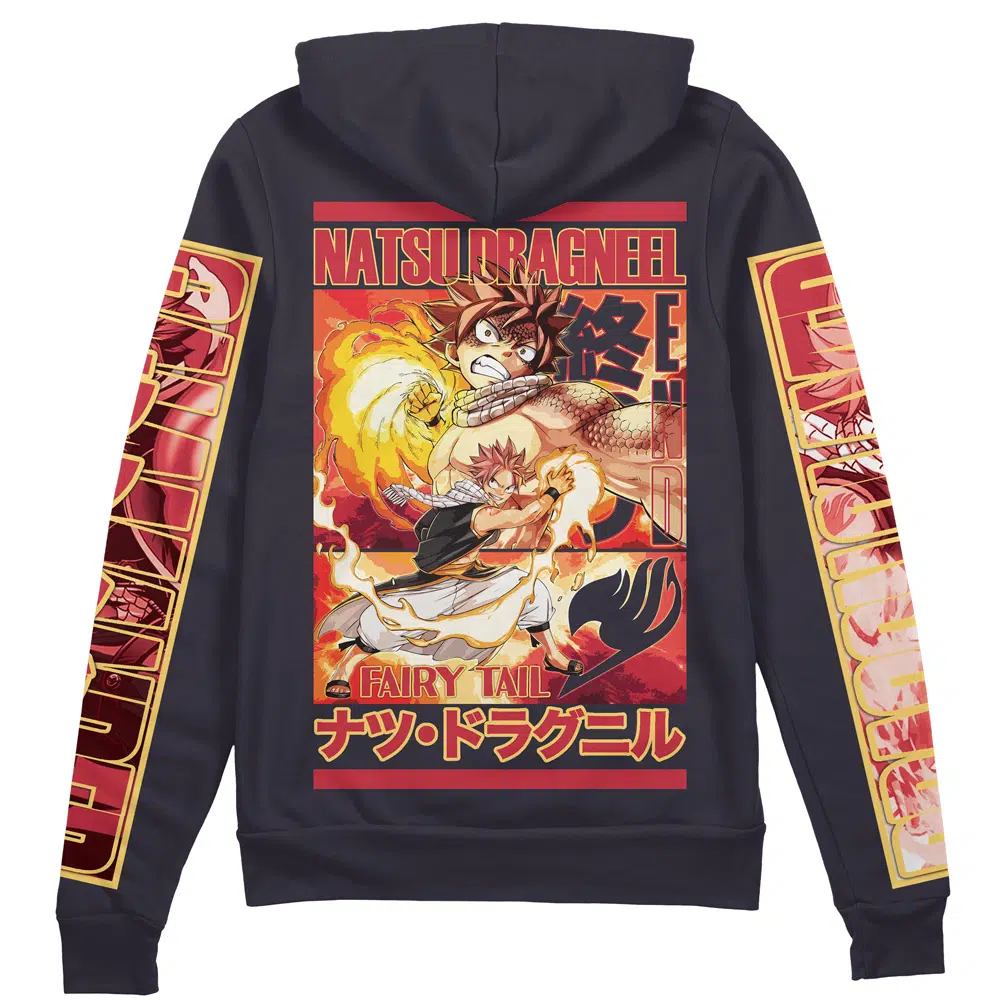 natsu Zip Hoodie Back Mockup 1 - Fairy Tail Shop